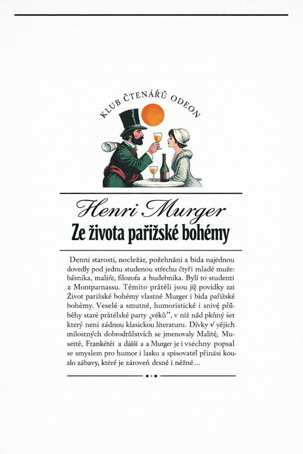 Ze života pařížské bohémy / Henri Murger, 1972