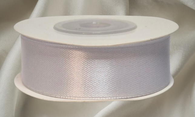 Kétoldalas szatén szalag 20 mm, 10 méter/orsó – fehér