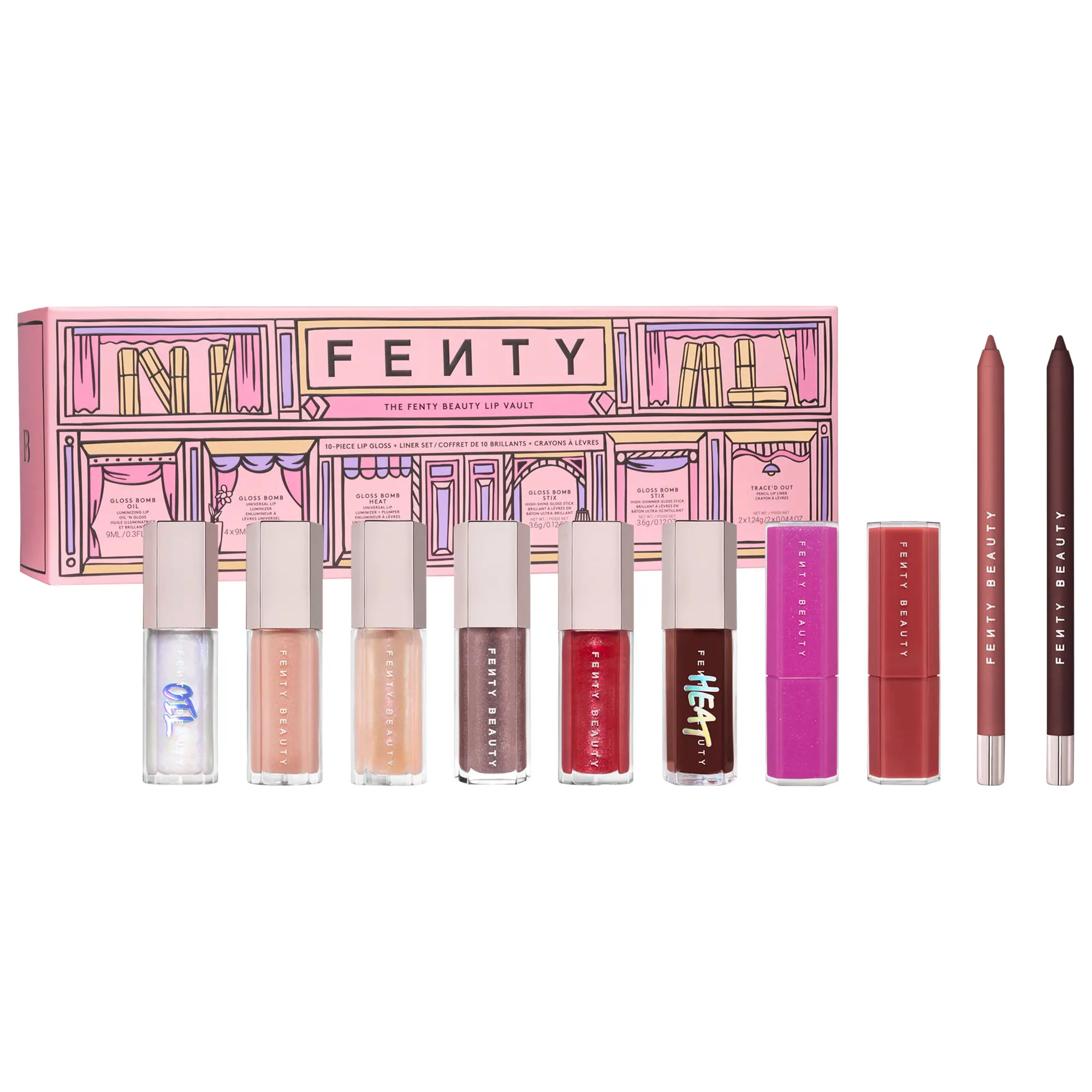 Fenty Beauty Lip Vault 10-dielna sada rúžov