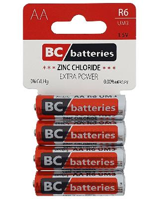 BC Batteries AA R6 Zinkochloridové batérie 4ks