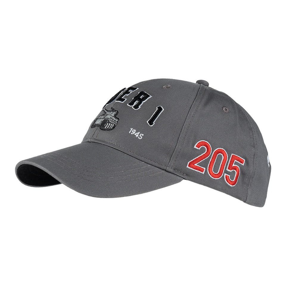 FOSTEX čepice baseball s výšivkou tanku TIGER 1 WW2 ŠEDÁ